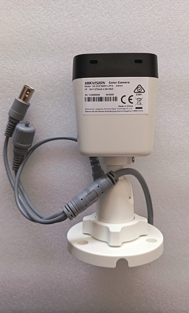 CAMARA BALA TURBO 2mp CON MICROFONO DS-2CE16D0T-LPFS/HIKVISION SMART HYbrid Light       