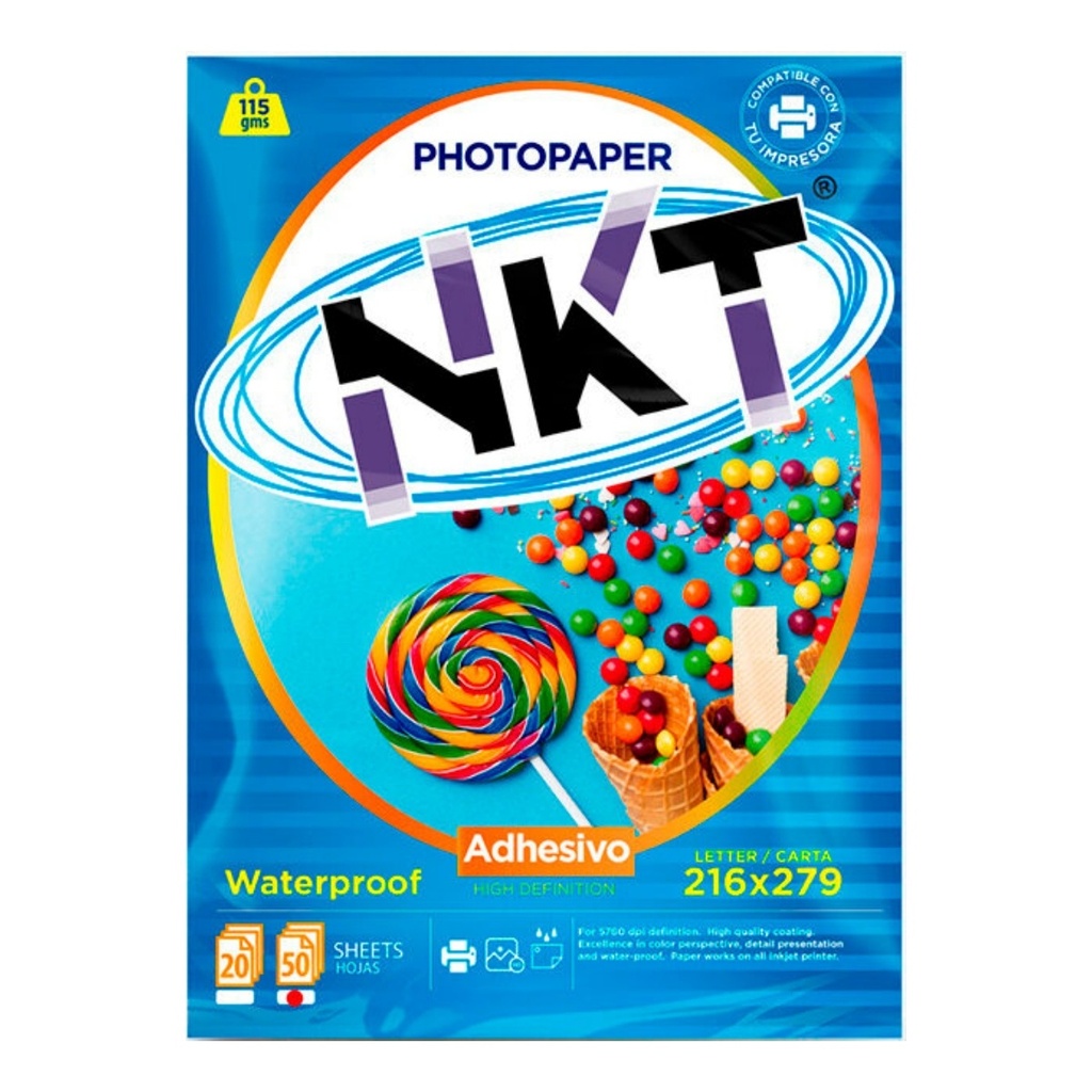 C25 PapelfotoAdhesivo115G/20Hojas