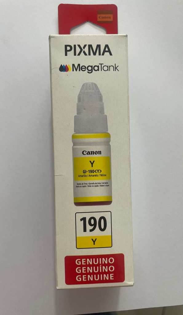 c76 Tinta canon original 190 amarilla