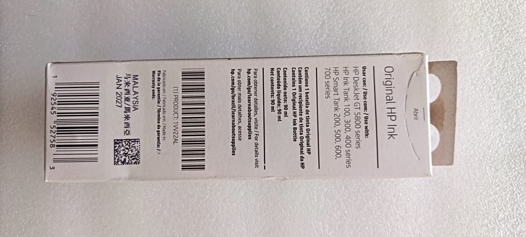 Tinta HP GT53 Negra original            