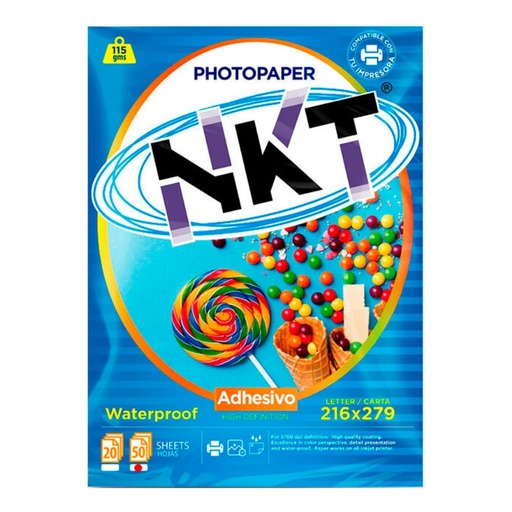 PapelfotoAdhesivo115G/20Hojas                