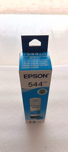 Tinta Epson 544 Azul en caja           