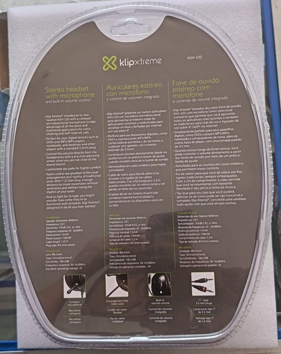 C22 Audifonos//KlipX Stereo Headset//KSH-320