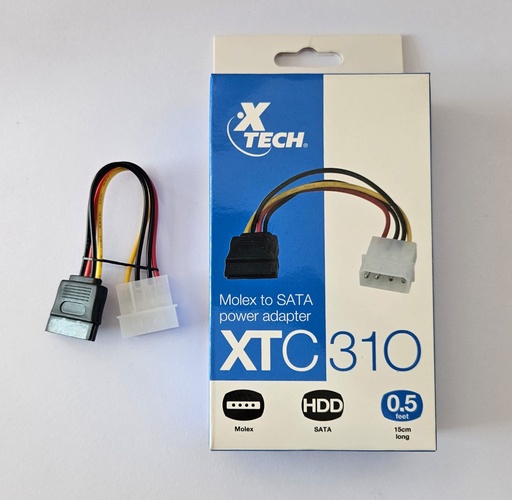 cable de energia sata molex XTC-310           