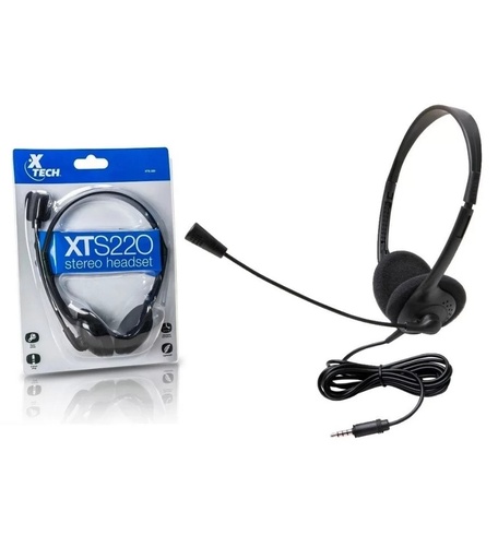 C30 Xteach audifonos w/mic Dual 3.5mm plug XTS-220