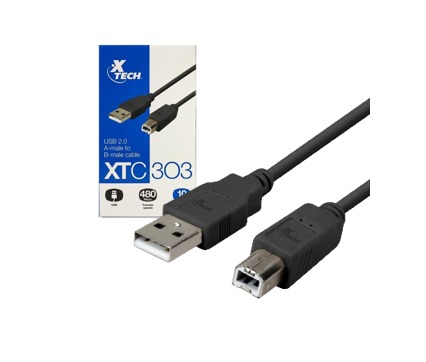 c15 Cable USB 2.0 XTC303 de impresora/XTECH